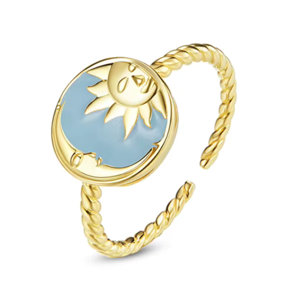 Bague Soleil et Lune Visage