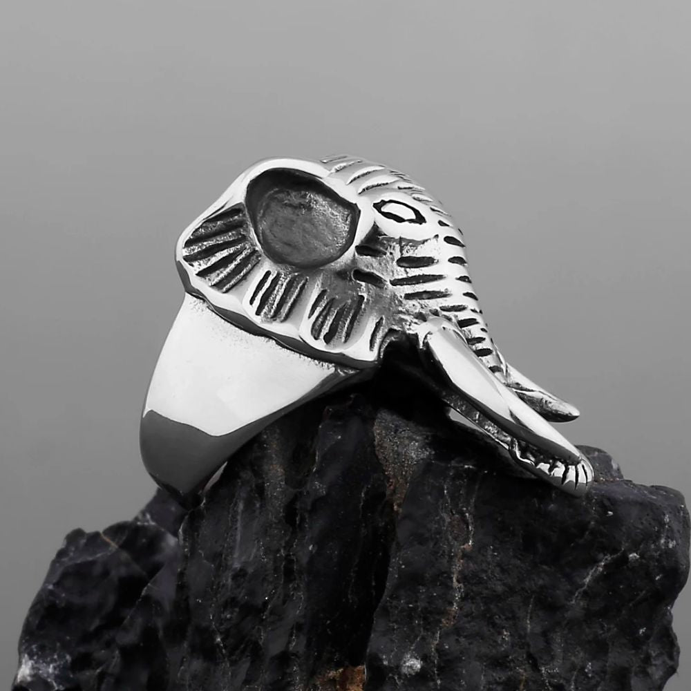 Bague Tête Éléphant Argent