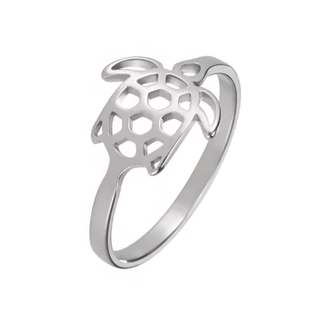 bague tortue de mer argent