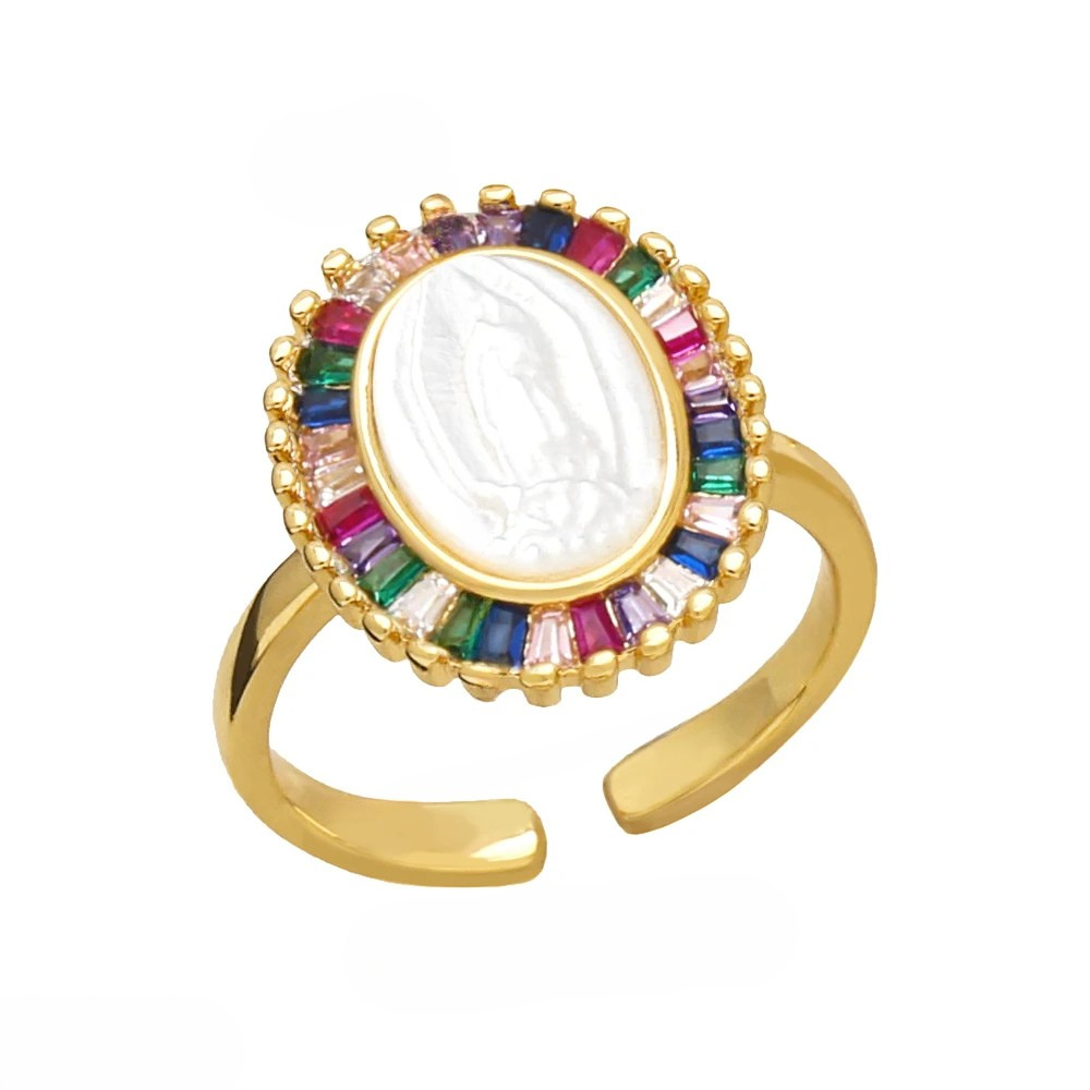 Bague Vierge Marie Nacre Stass tendance
