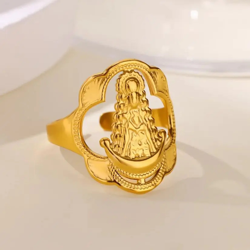 Bague Vierge Marie Dorée pas cher