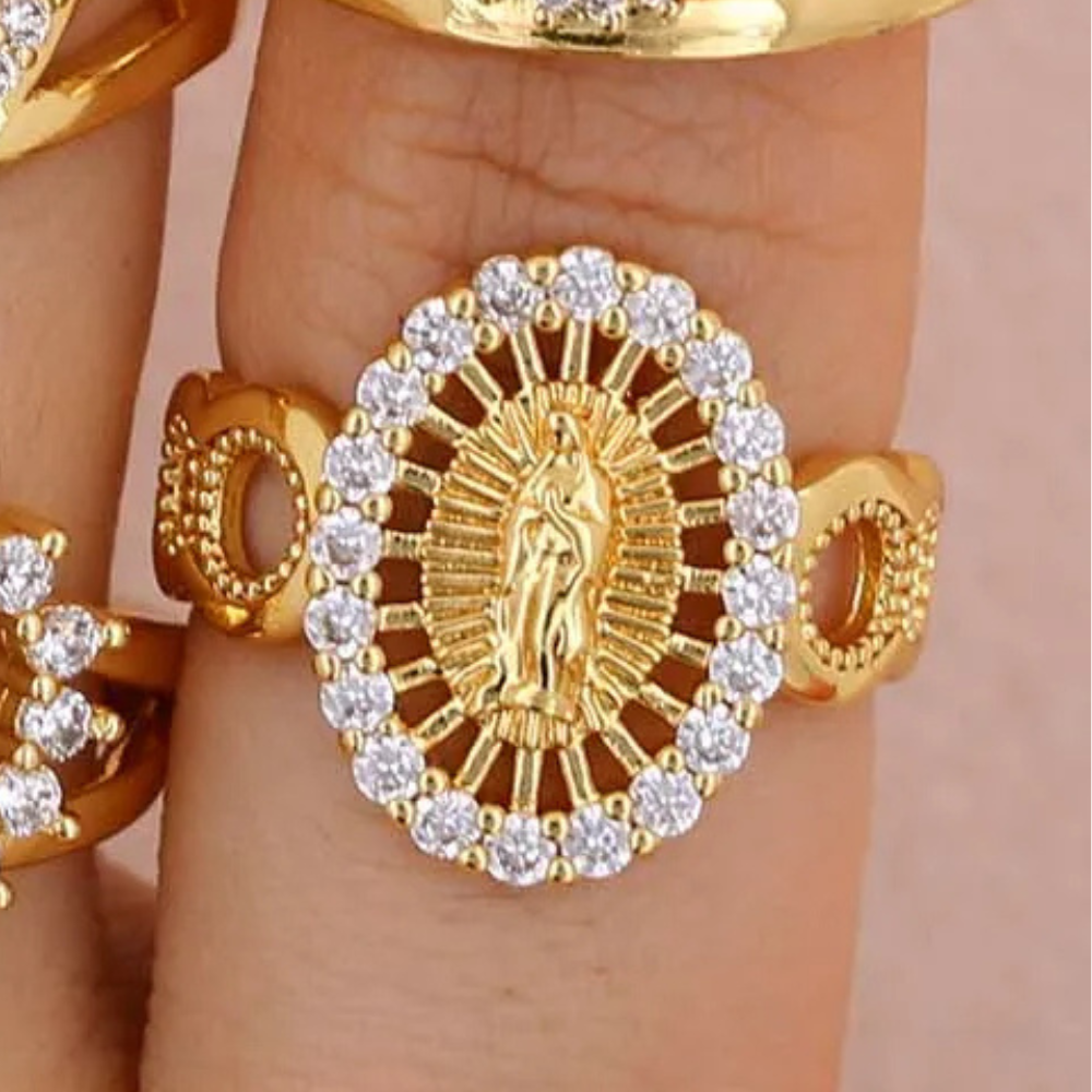 Bague Vierge Marie Or pas cher