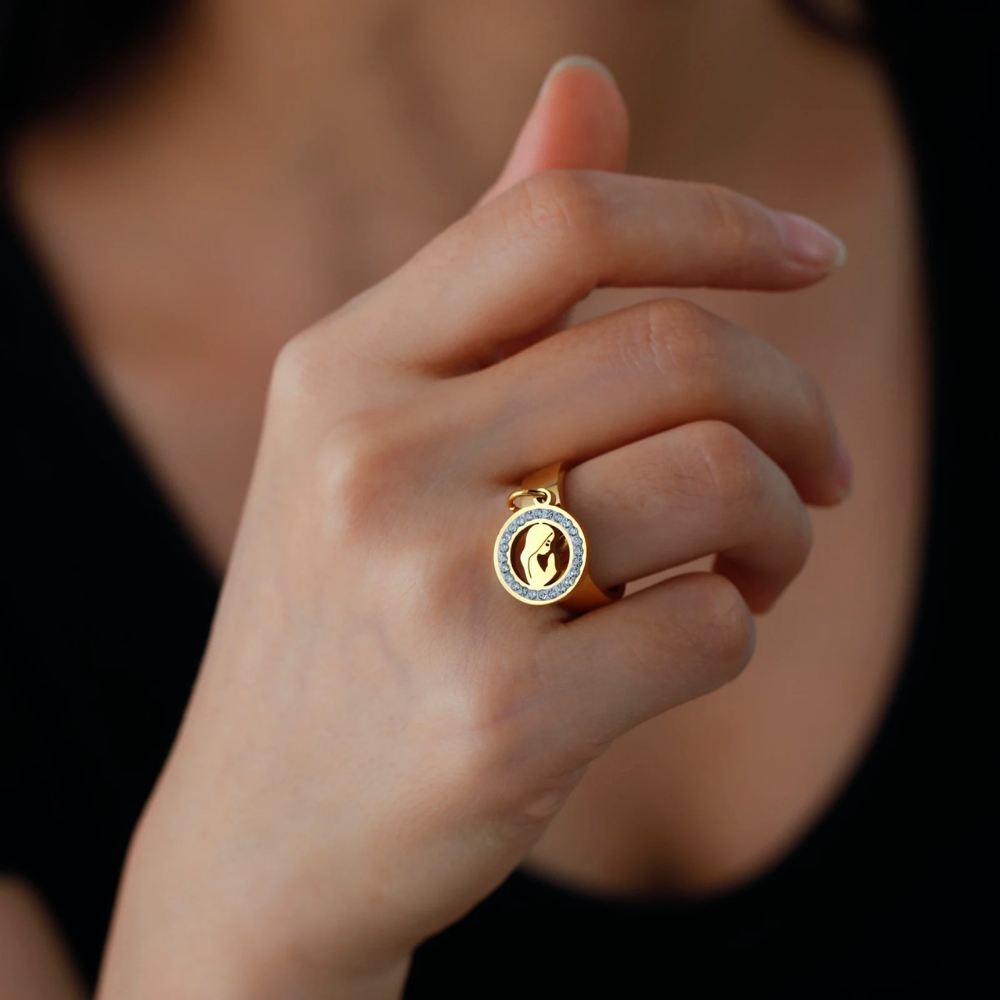 Bague Breloque Vierge Marie pas cher