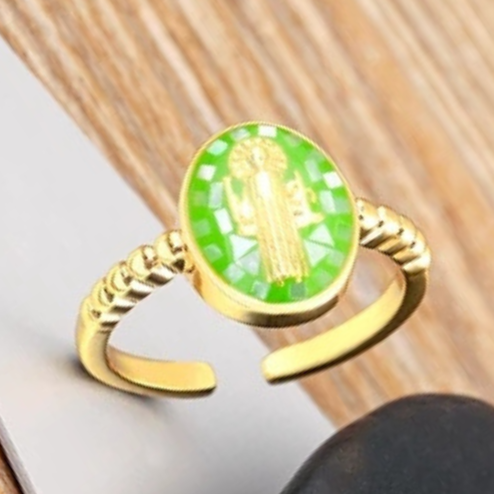 Bague Vierge Marie Paillette pas cher