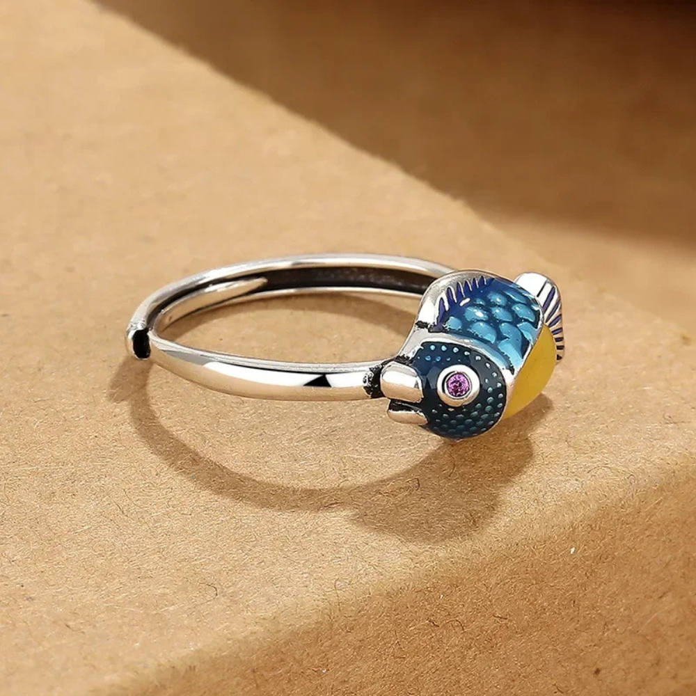 Bague Poisson bleu