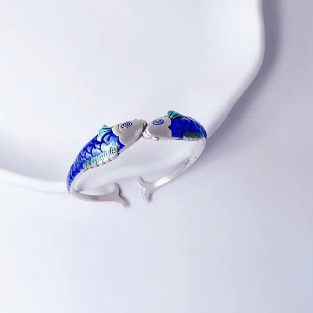 Bague Poisson Ancien bleu