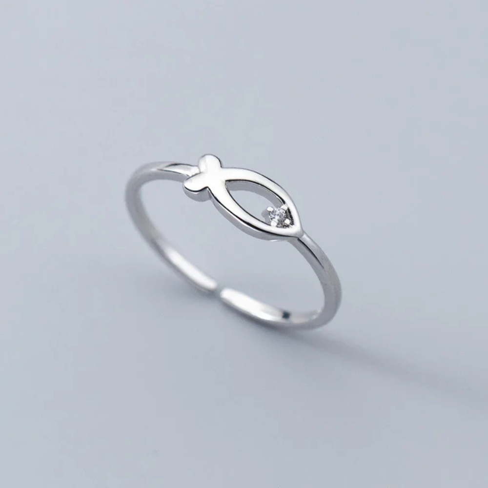 Bague Poisson argent Diamant