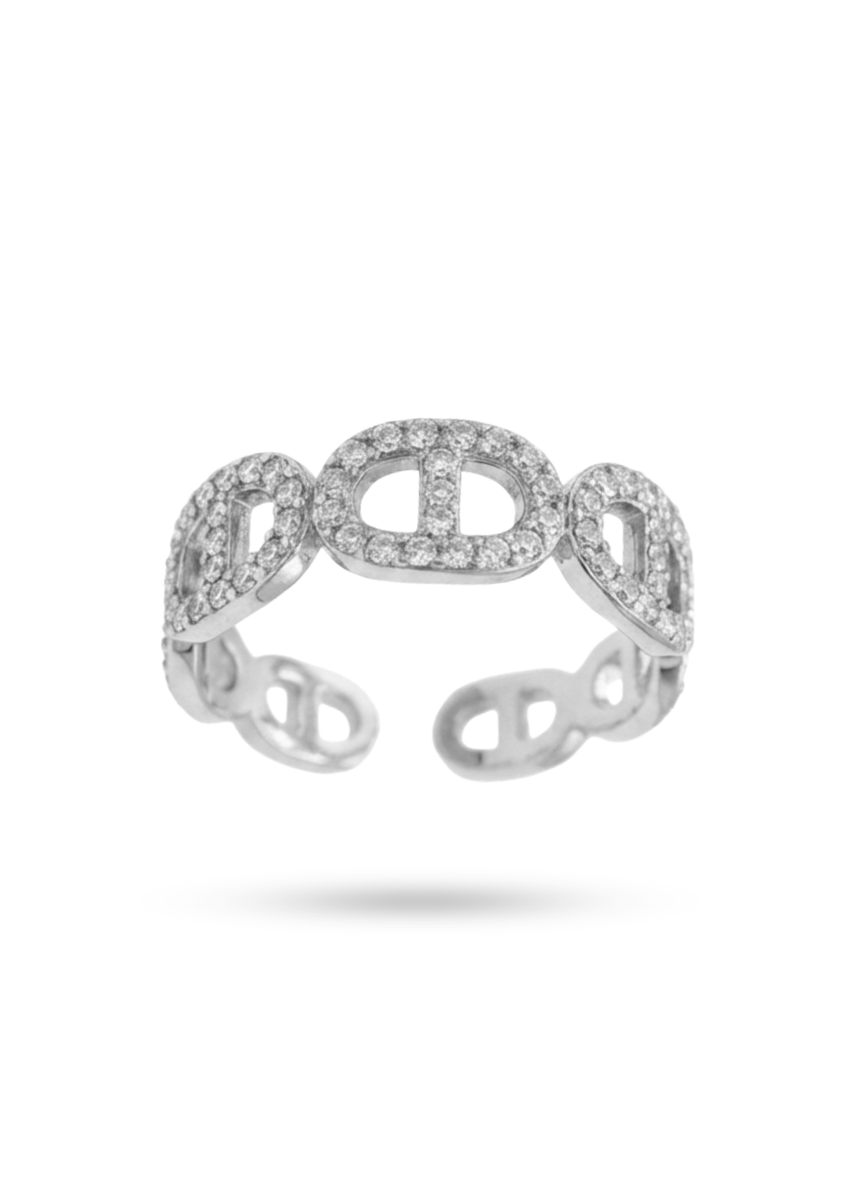 Bague Maille Marine Strass