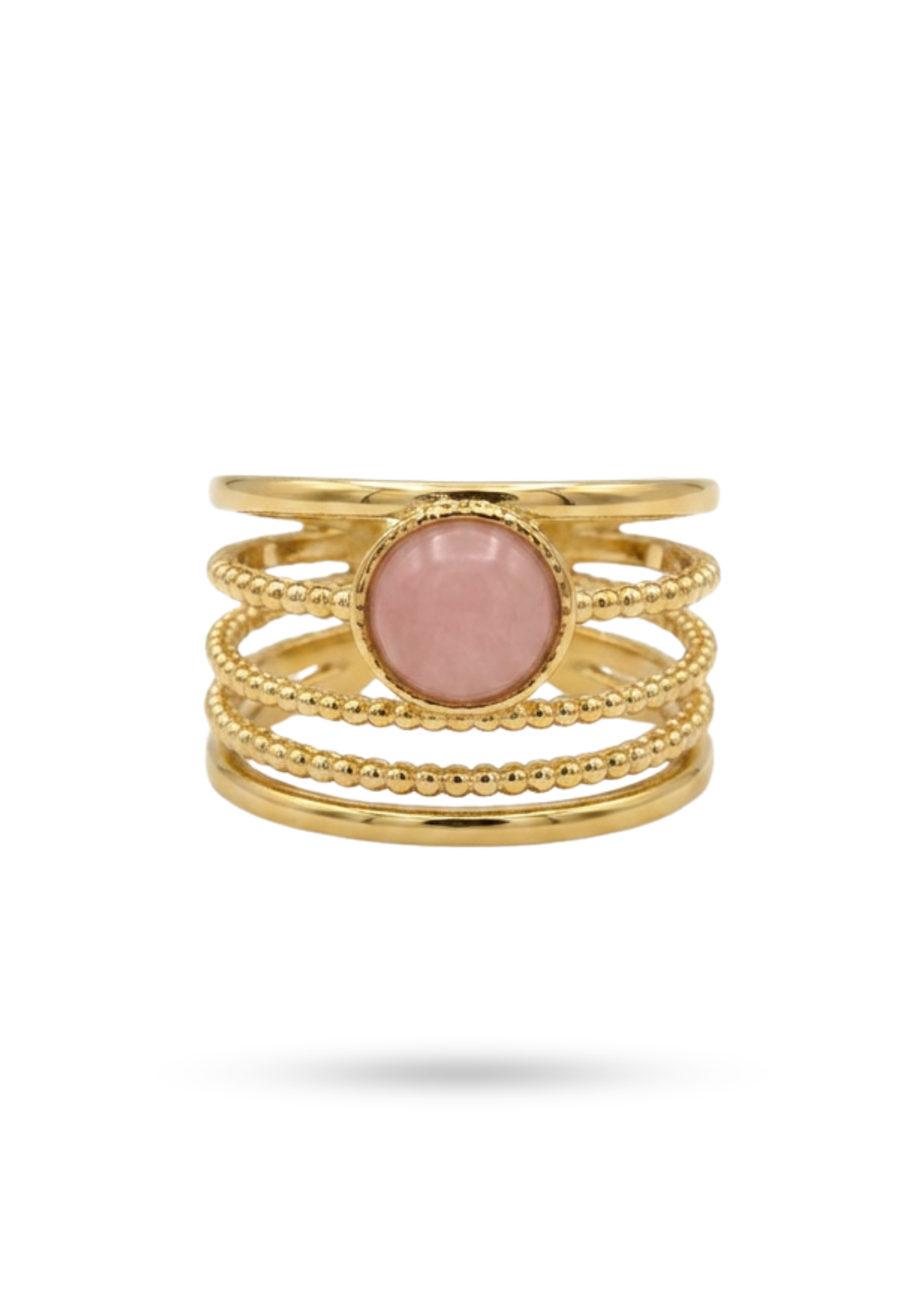 Bague Multi Rangs Pierre rose