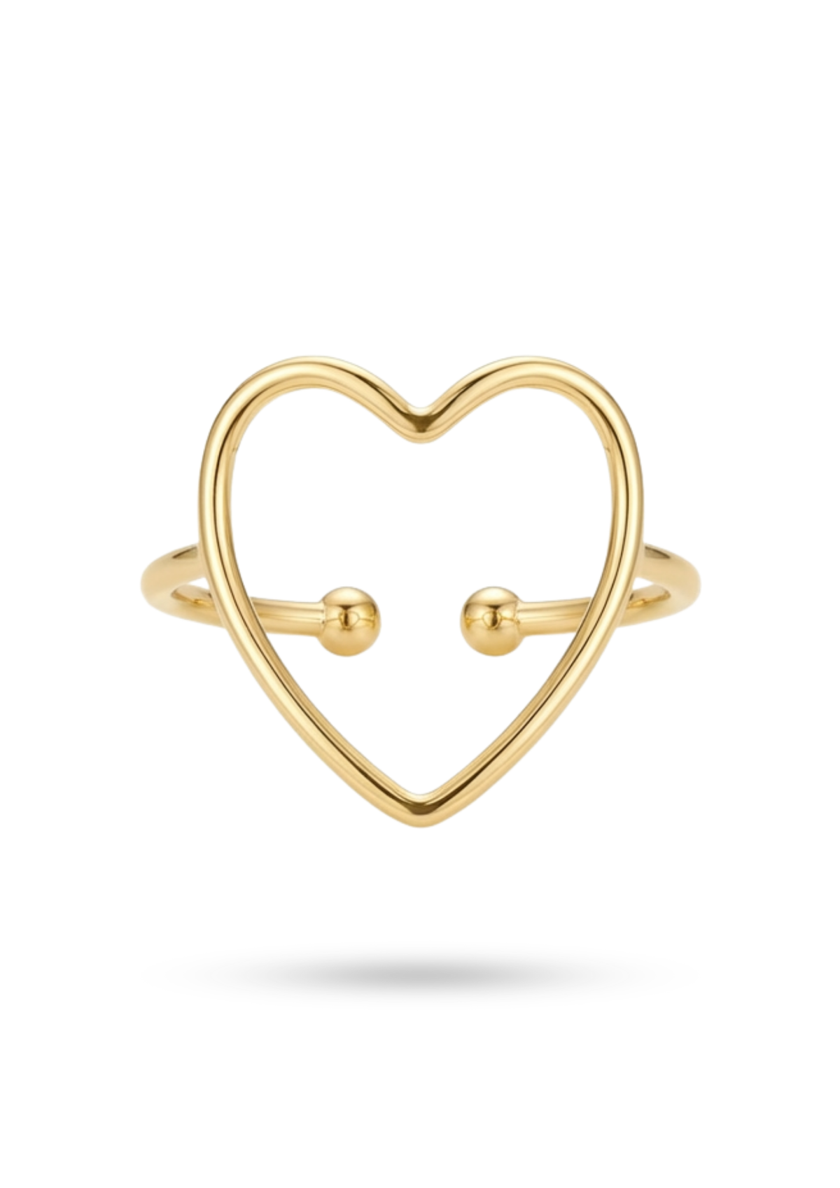 Bague Grand Cœur Ajouré or