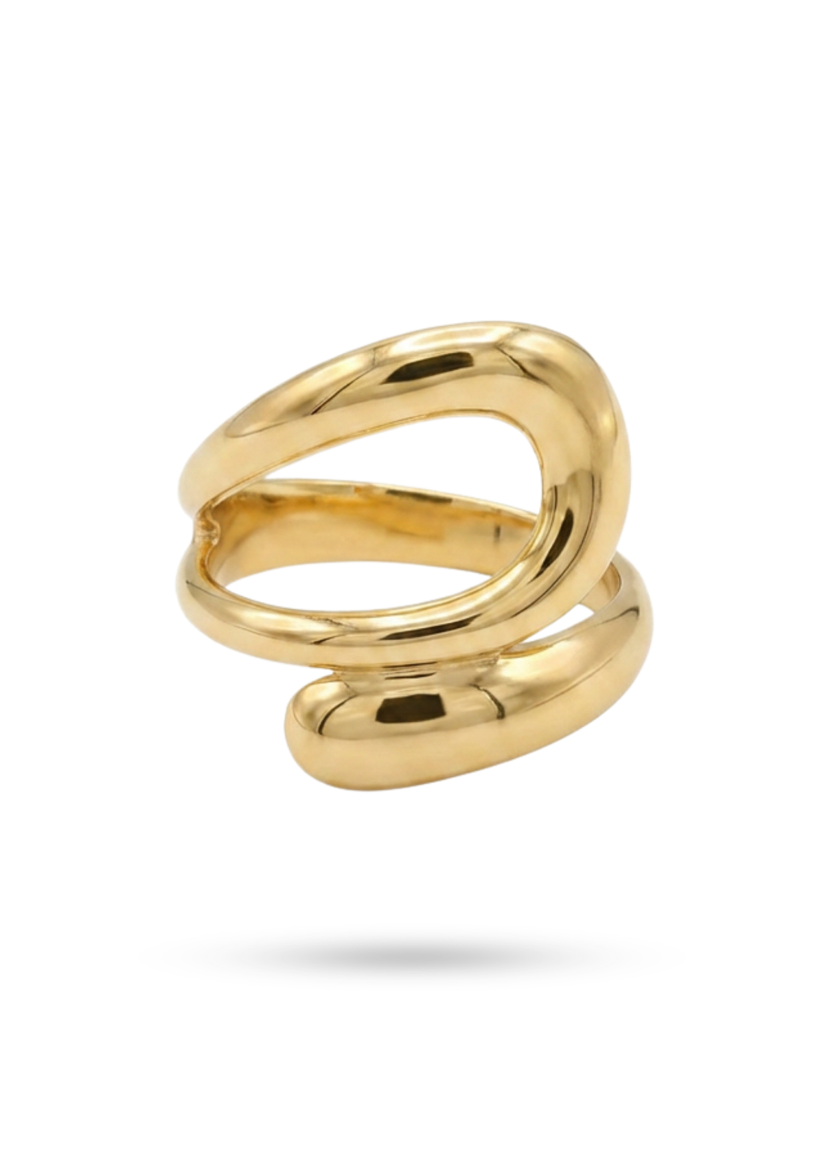 Bague Croisée Tendance or