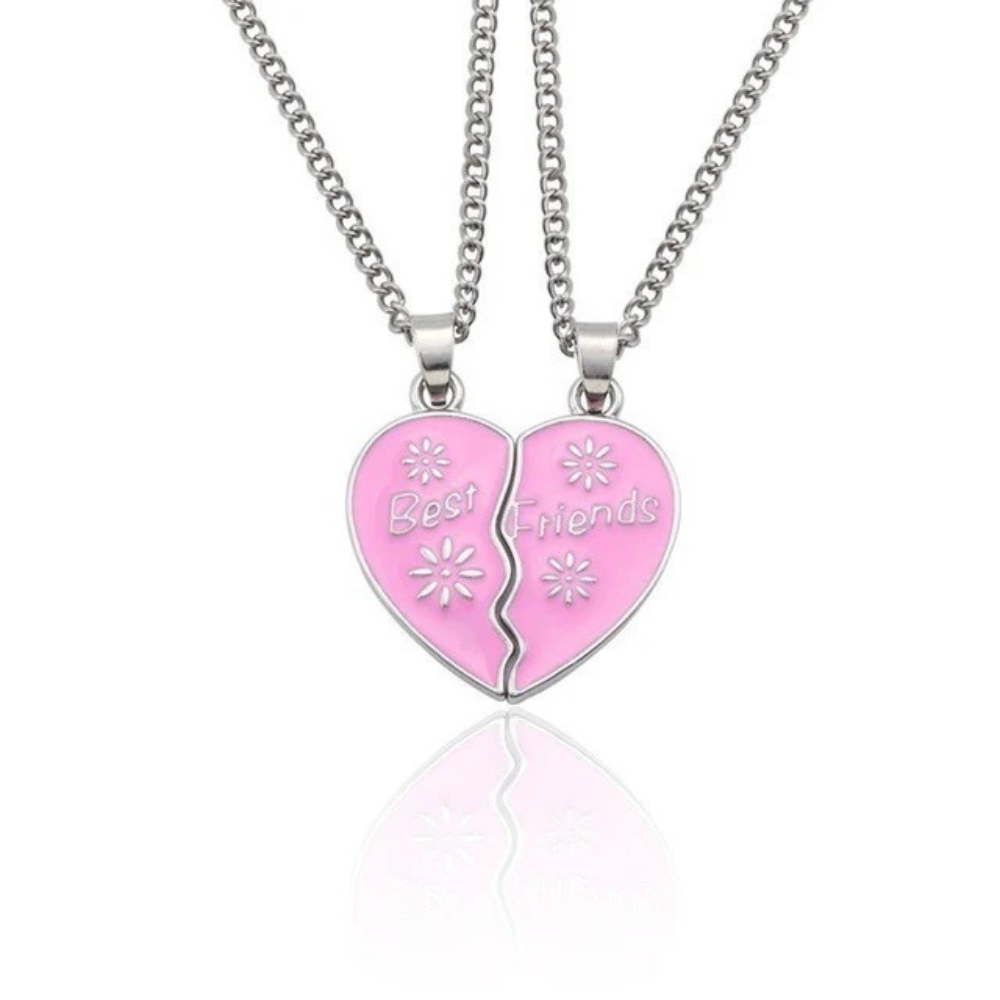 Collier Best Friends Cœur Rose