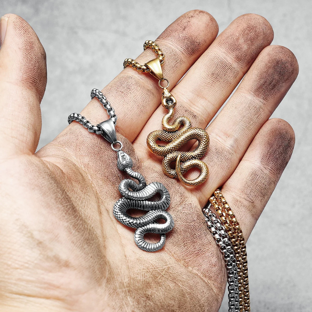 Collier Vipère Homme pendentif