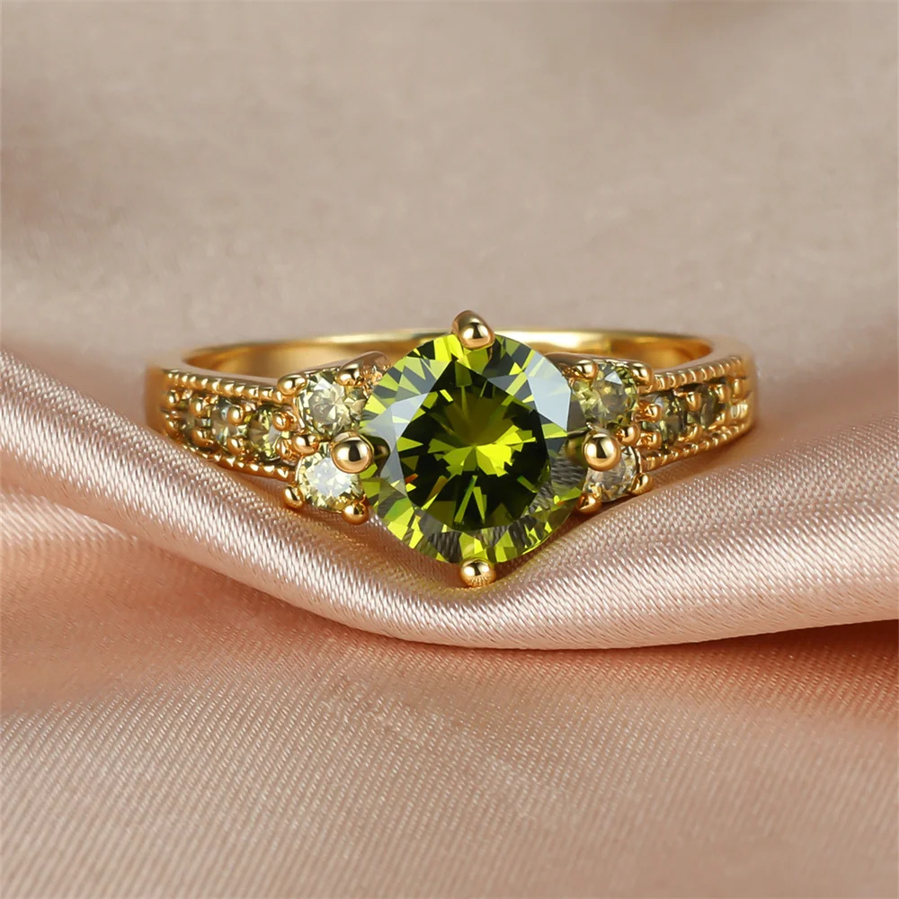 Bague Or Diamant Vert