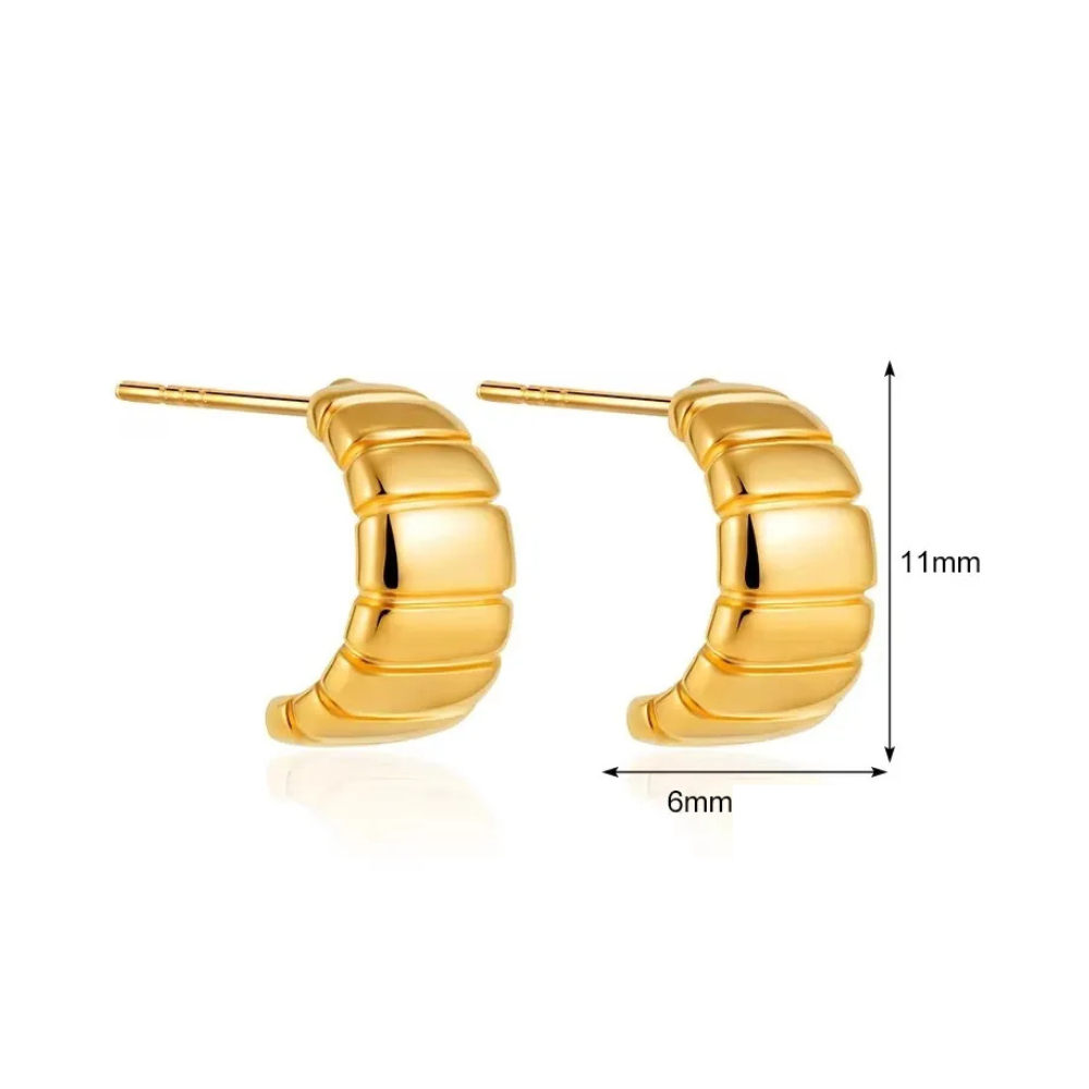 Boucles d'Oreilles doré Croissant