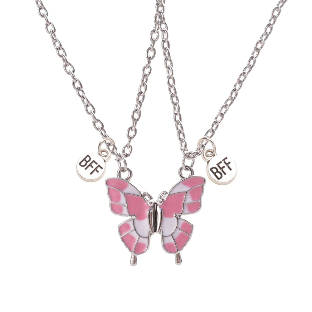 Collier Papillon BFF rose