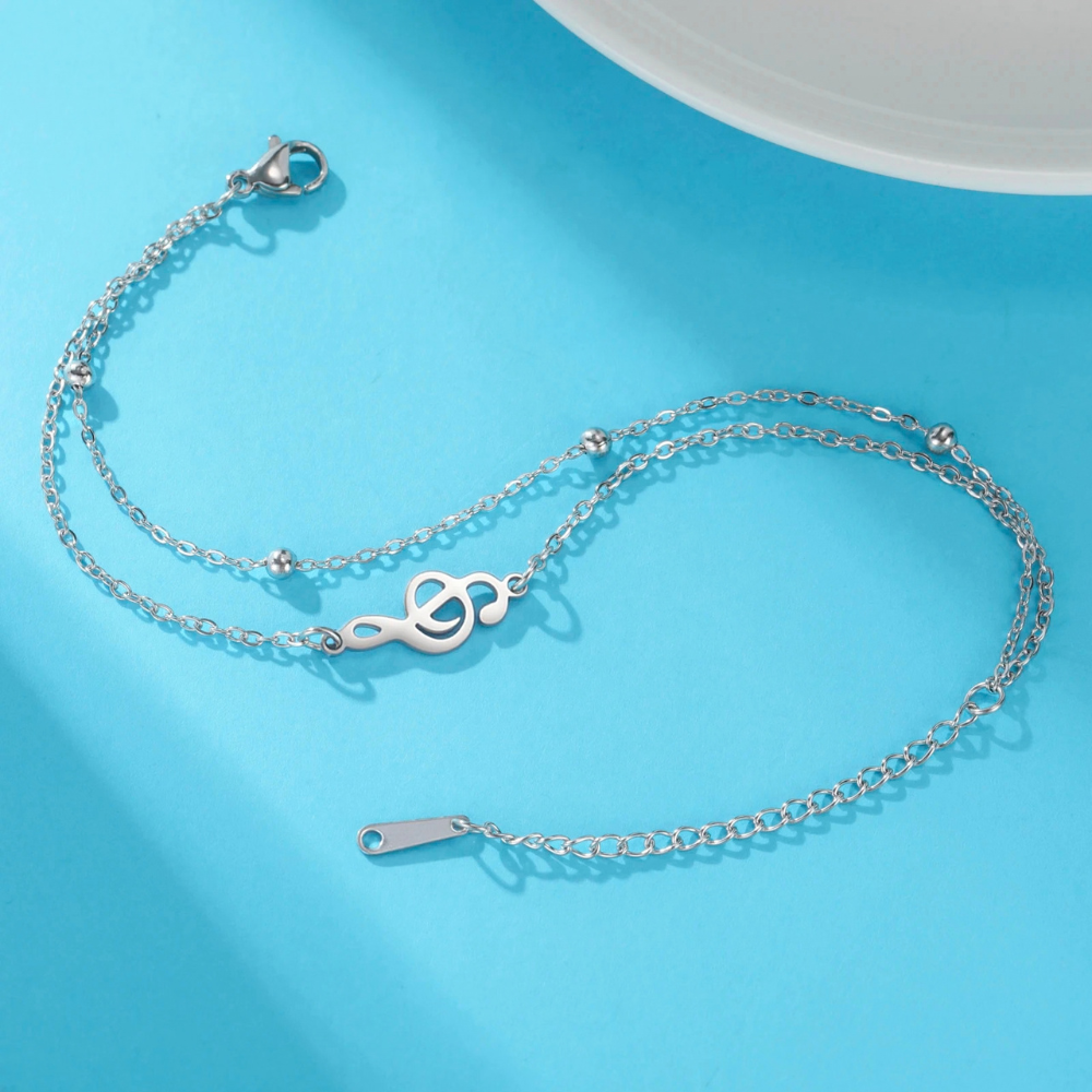 Bracelet argent Musique