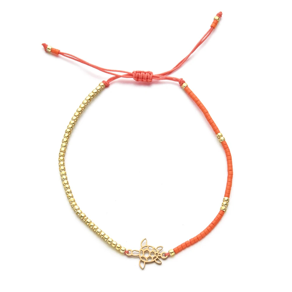 Bracelet Tortue Femme orange