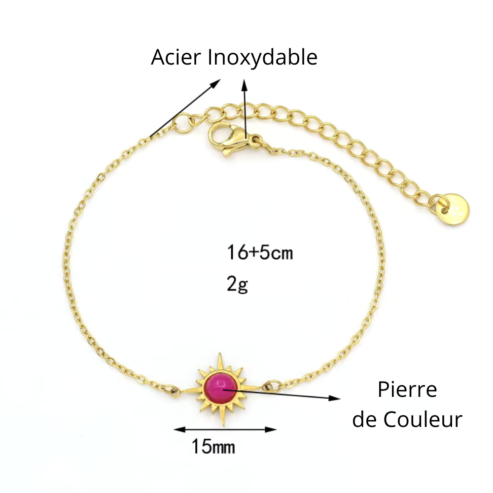 Bracelet Soleil Bohème acier