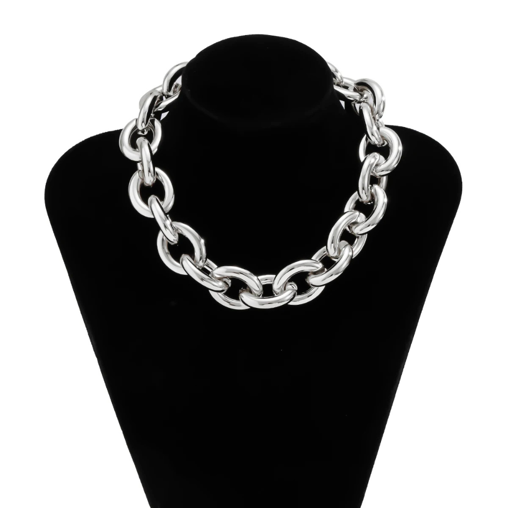 Collier Grosse Maille argenté