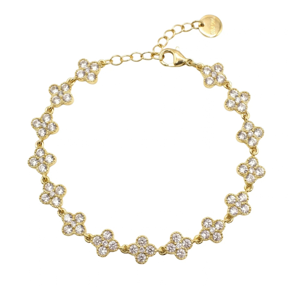 Bracelet Fleurs Strass