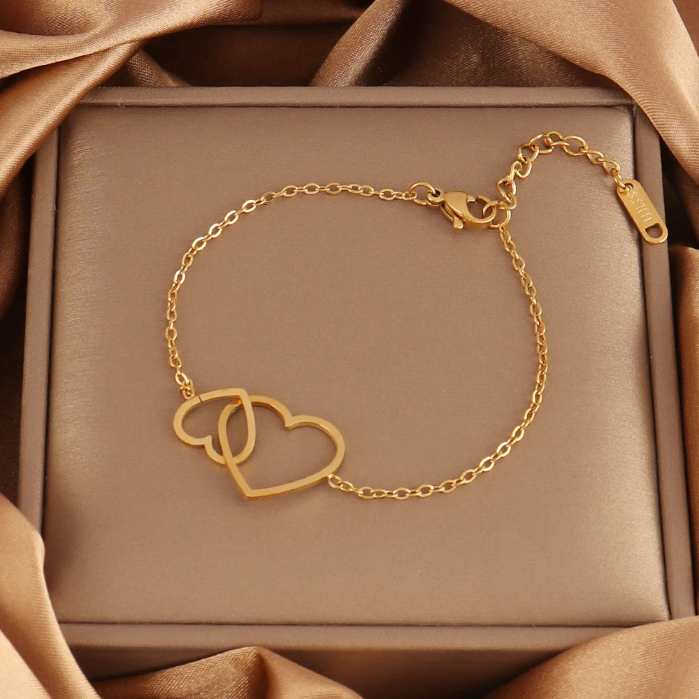 Bracelet Coeur Entrelacé or