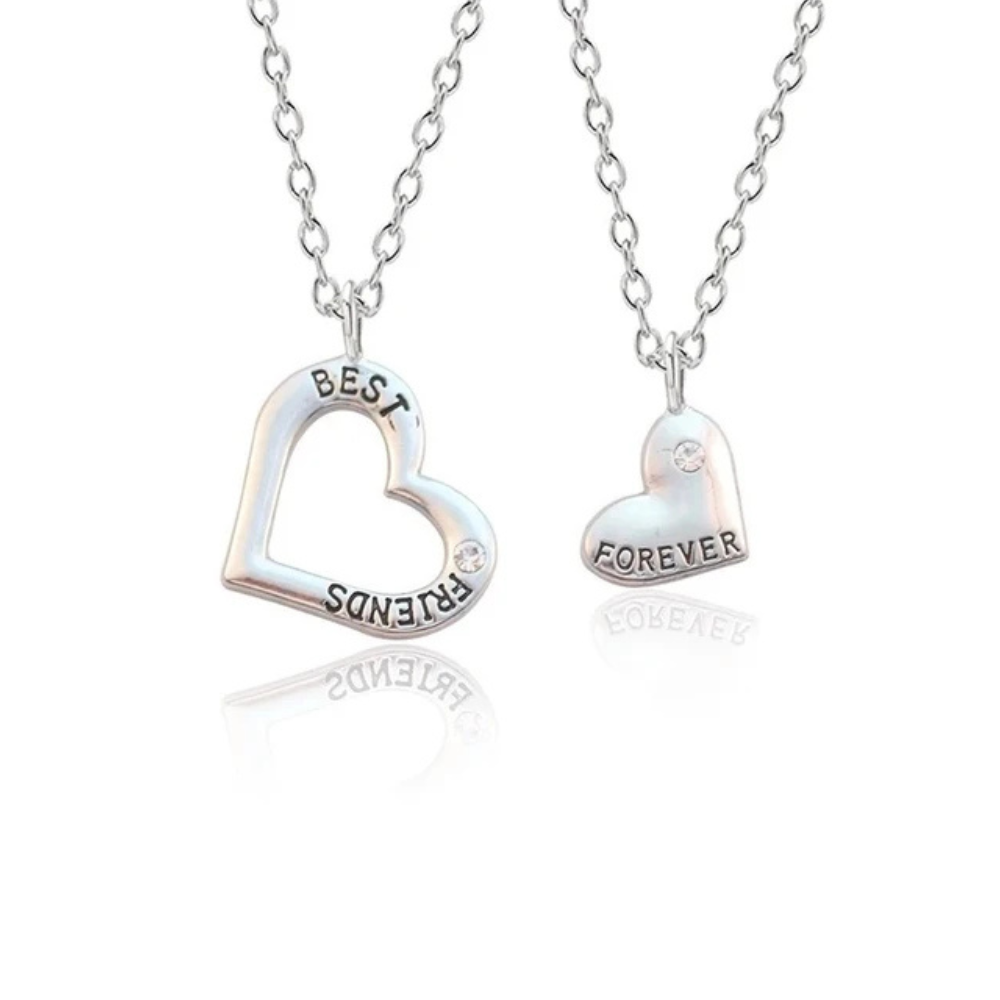 Collier Best Friends Forever double Coeur