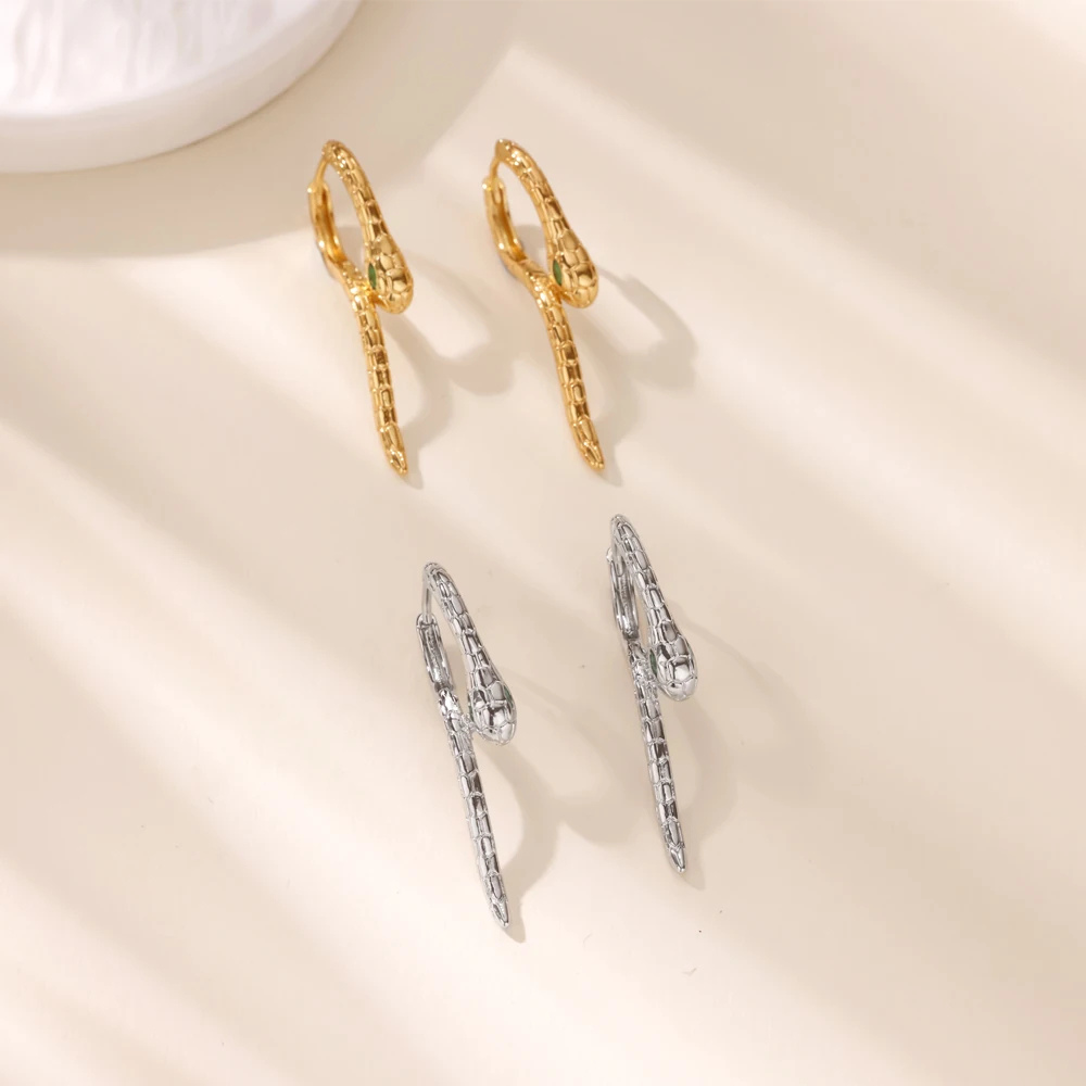 Boucles d'Oreilles Serpent pendante