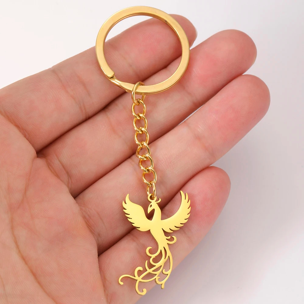 Porte Clé Phoenix chaine or