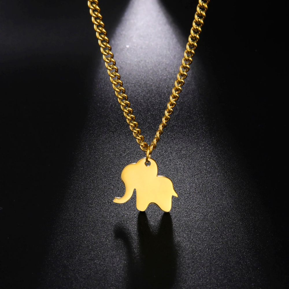 Collier Éléphant pendentif or