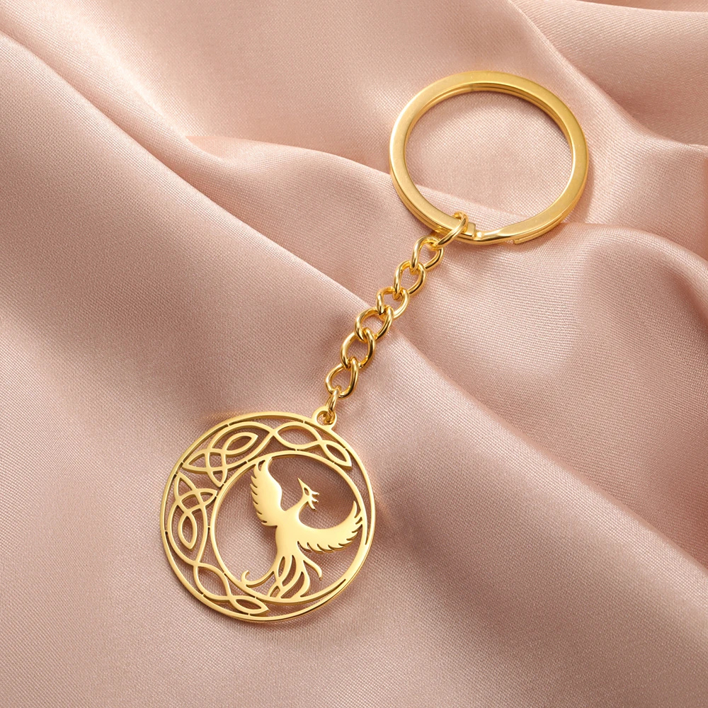 Porte Clé Phoenix chaine doré