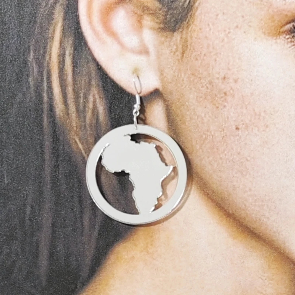 Boucles d'Oreilles Afrique Cœur