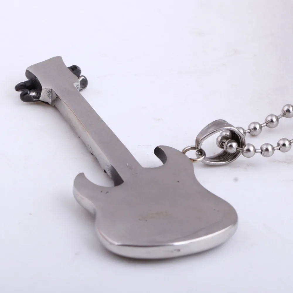 Collier Guitare Flamme homme