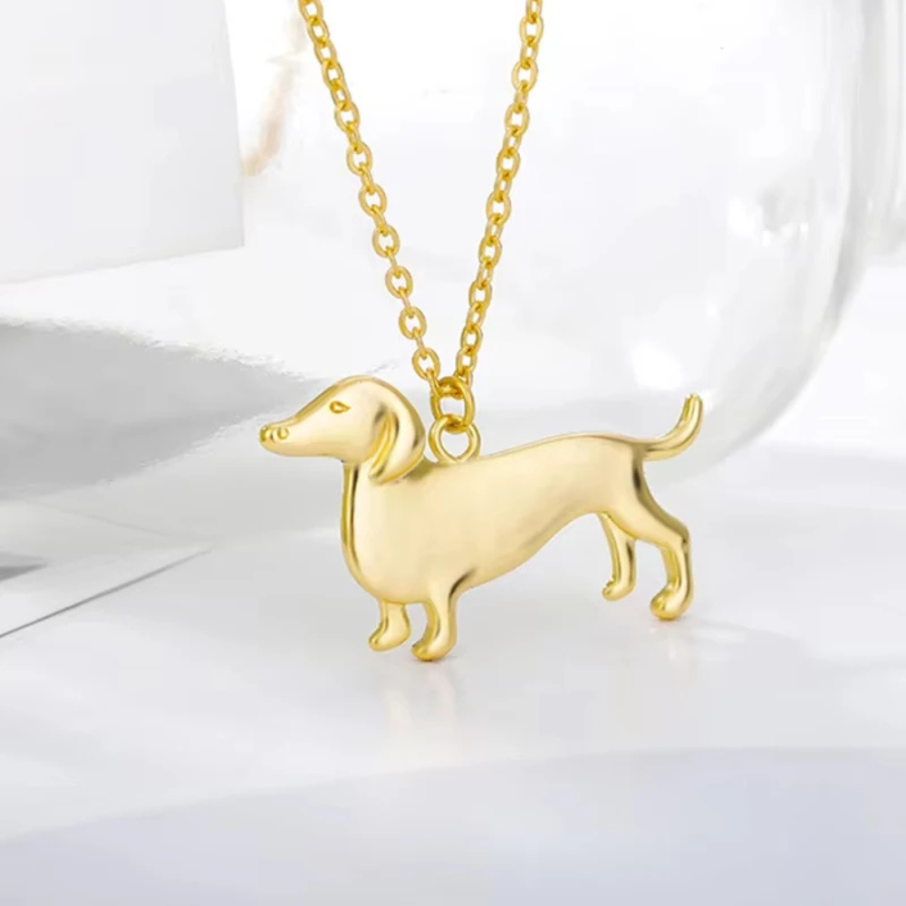 Collier Chien Saucisse pendentif