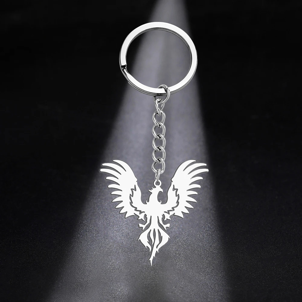 Porte Clé Phoenix argent