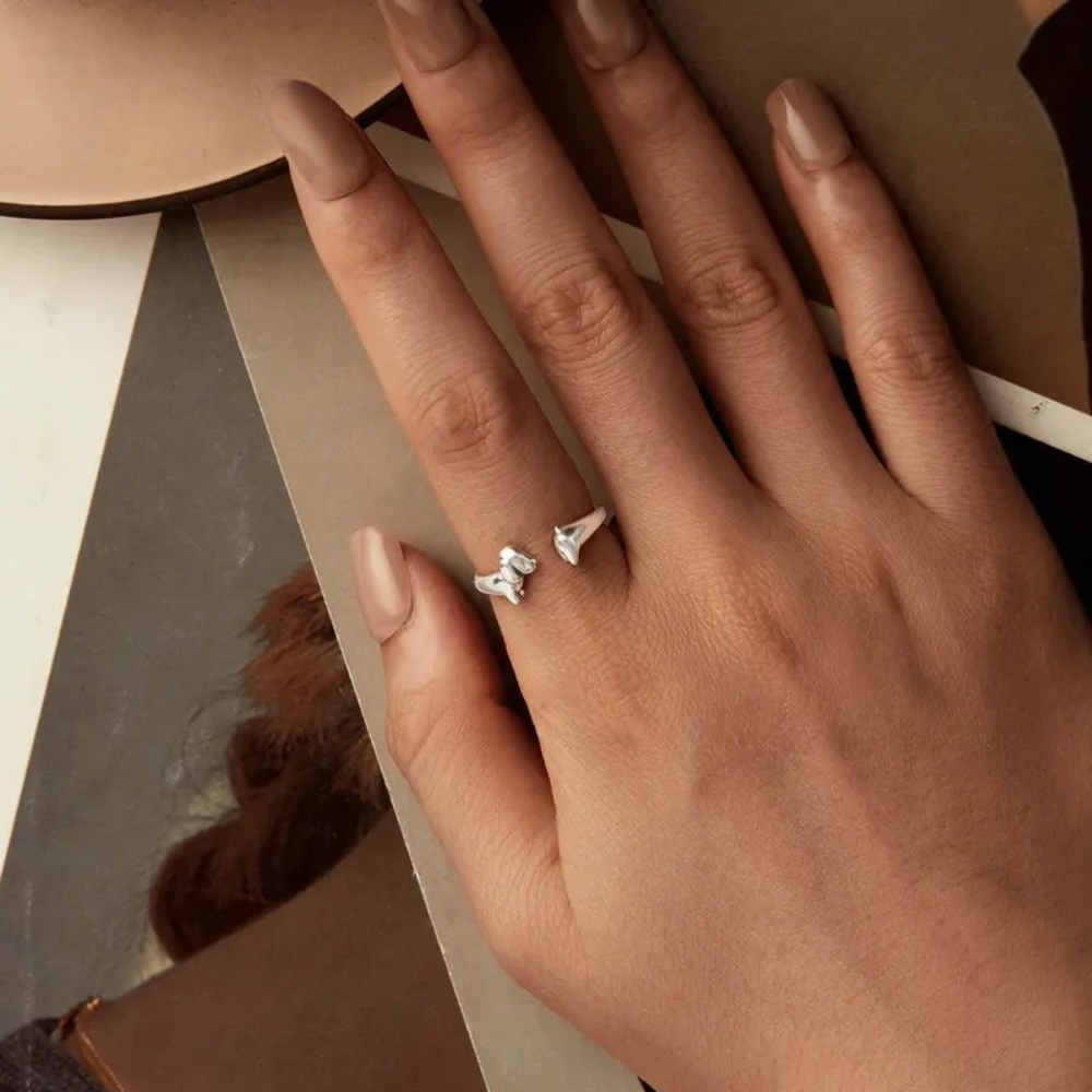 Bague Chien Femme argent