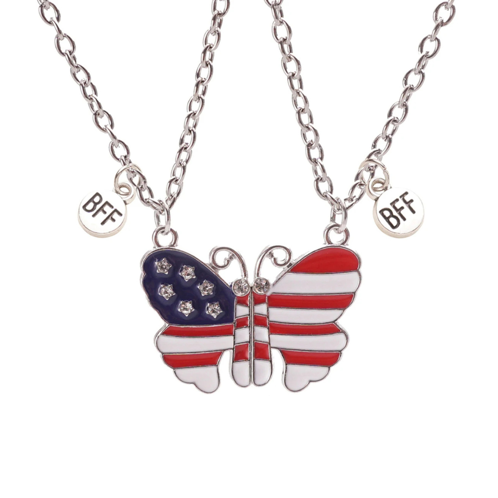 Collier Papillon BFF americain