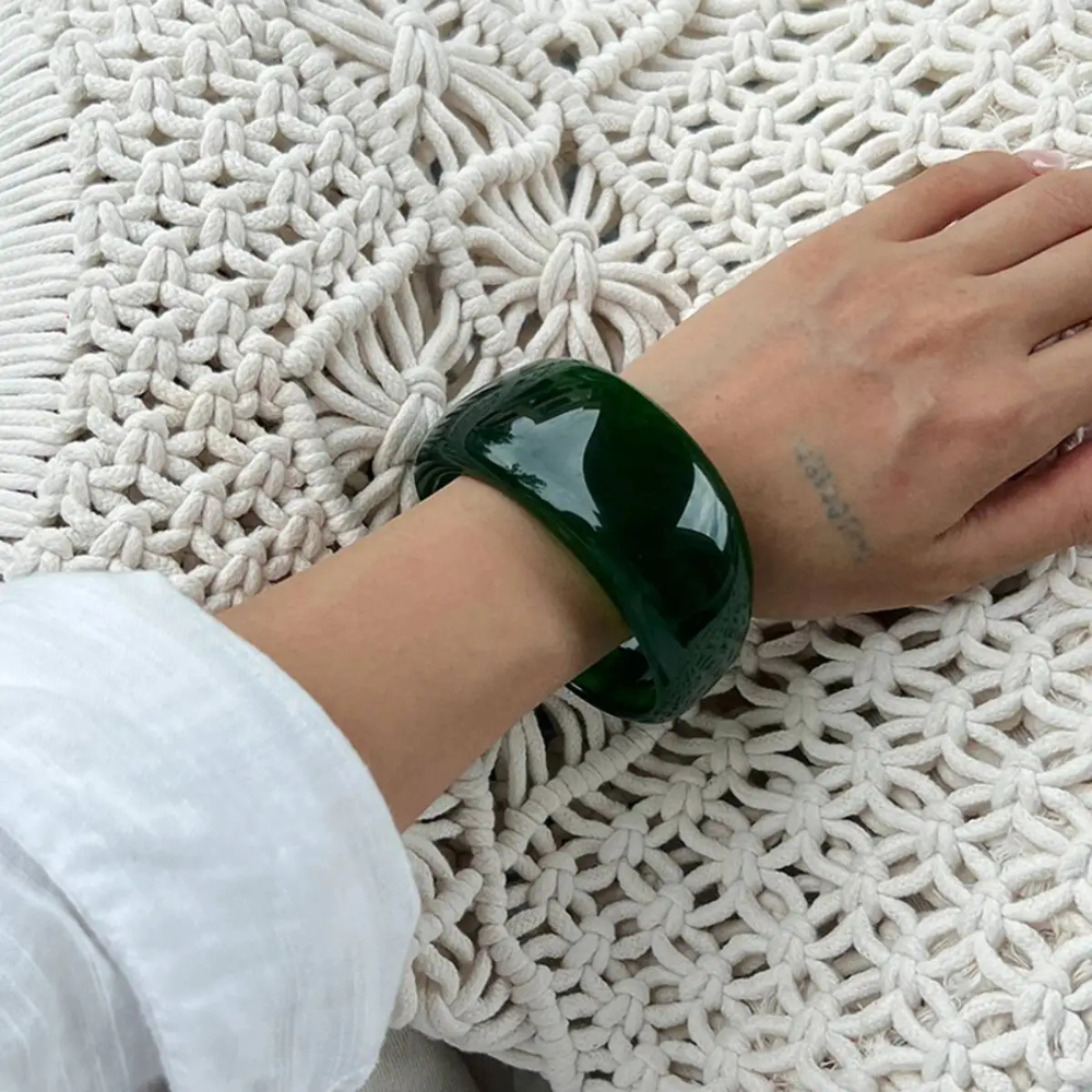 Bracelet Résine Vert femme