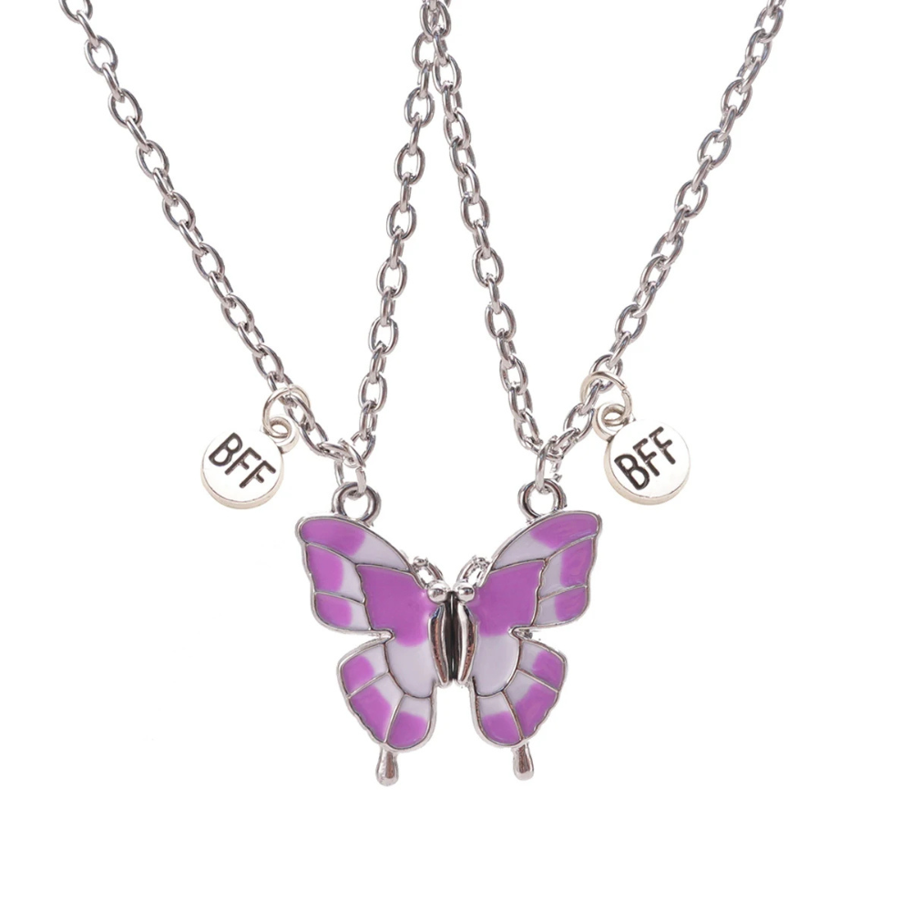 Collier Papillon BFF violet