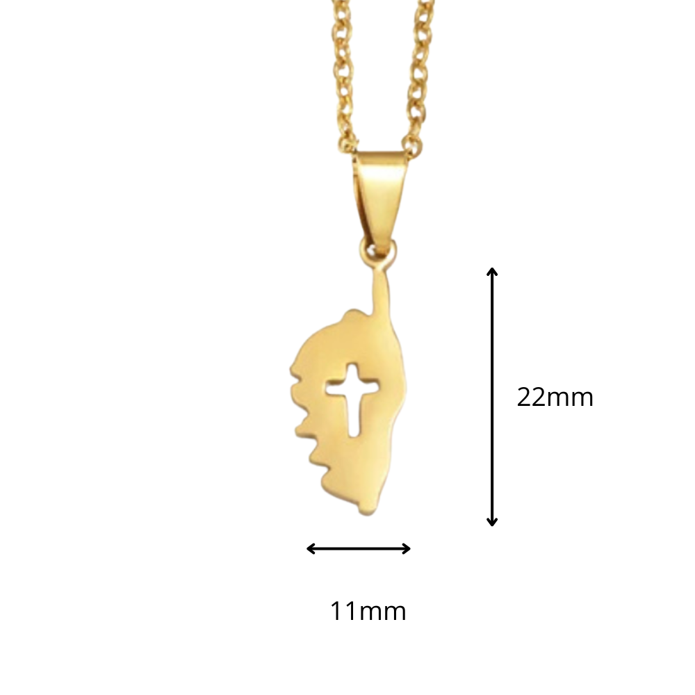 Pendentif Corse Croix dorée