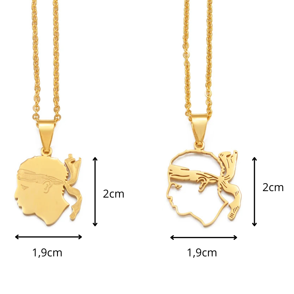 Pendentif Corse Tête de Maure homme