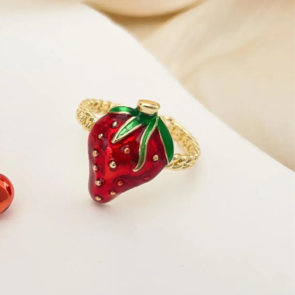 Bague Fraise rouge 