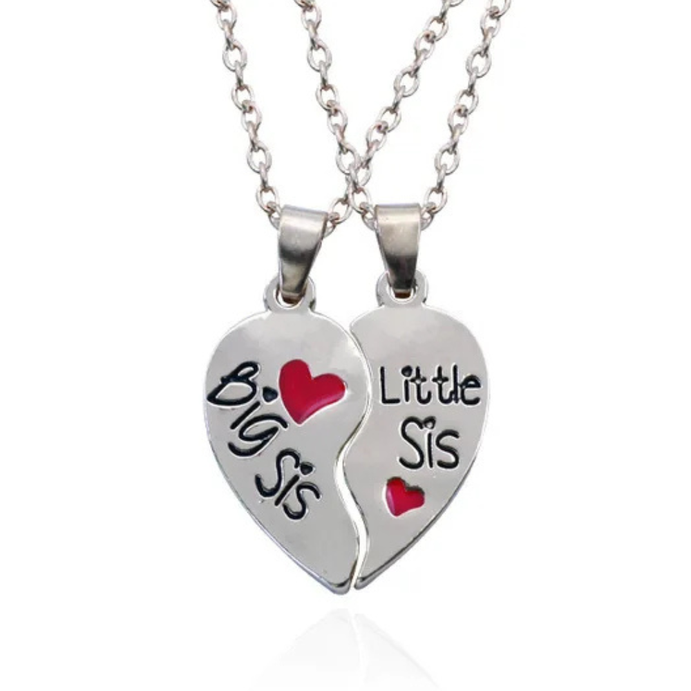 Collier Big et Lil Sis Argent