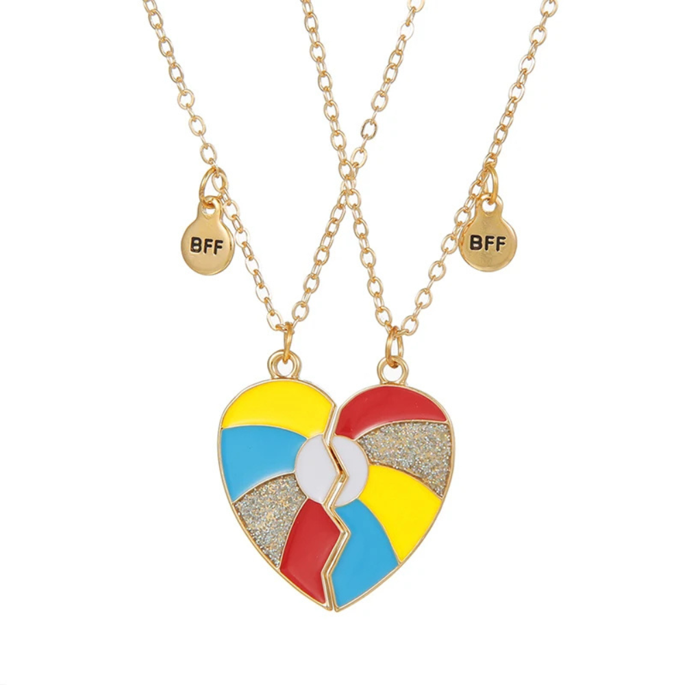 Collier BFF Cœur Multicolore