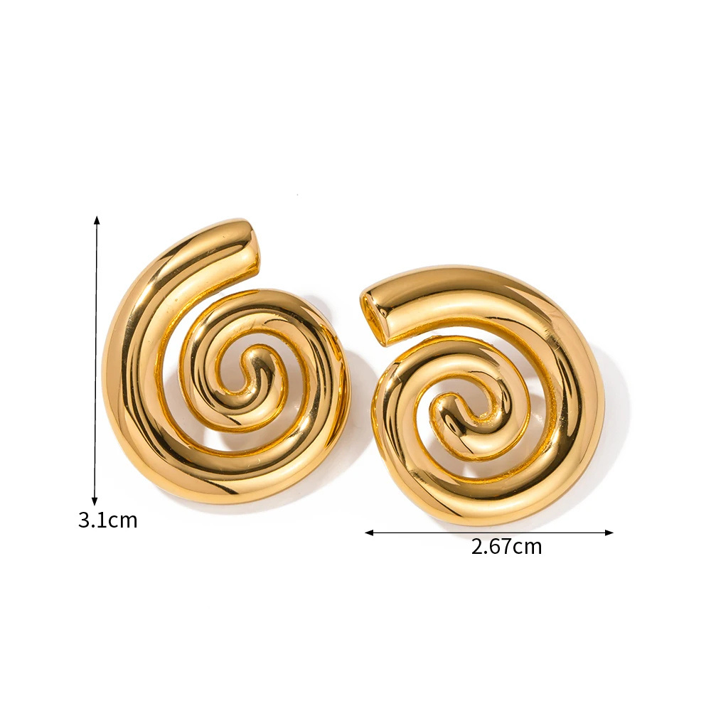 Boucles d'Oreilles Spirale Femme or