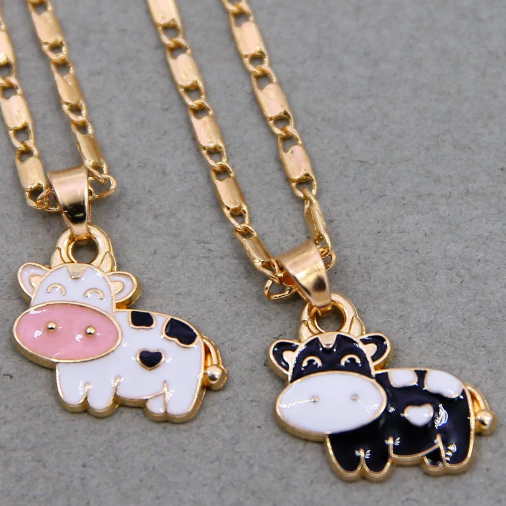 Collier Vache Blanche pendentiif