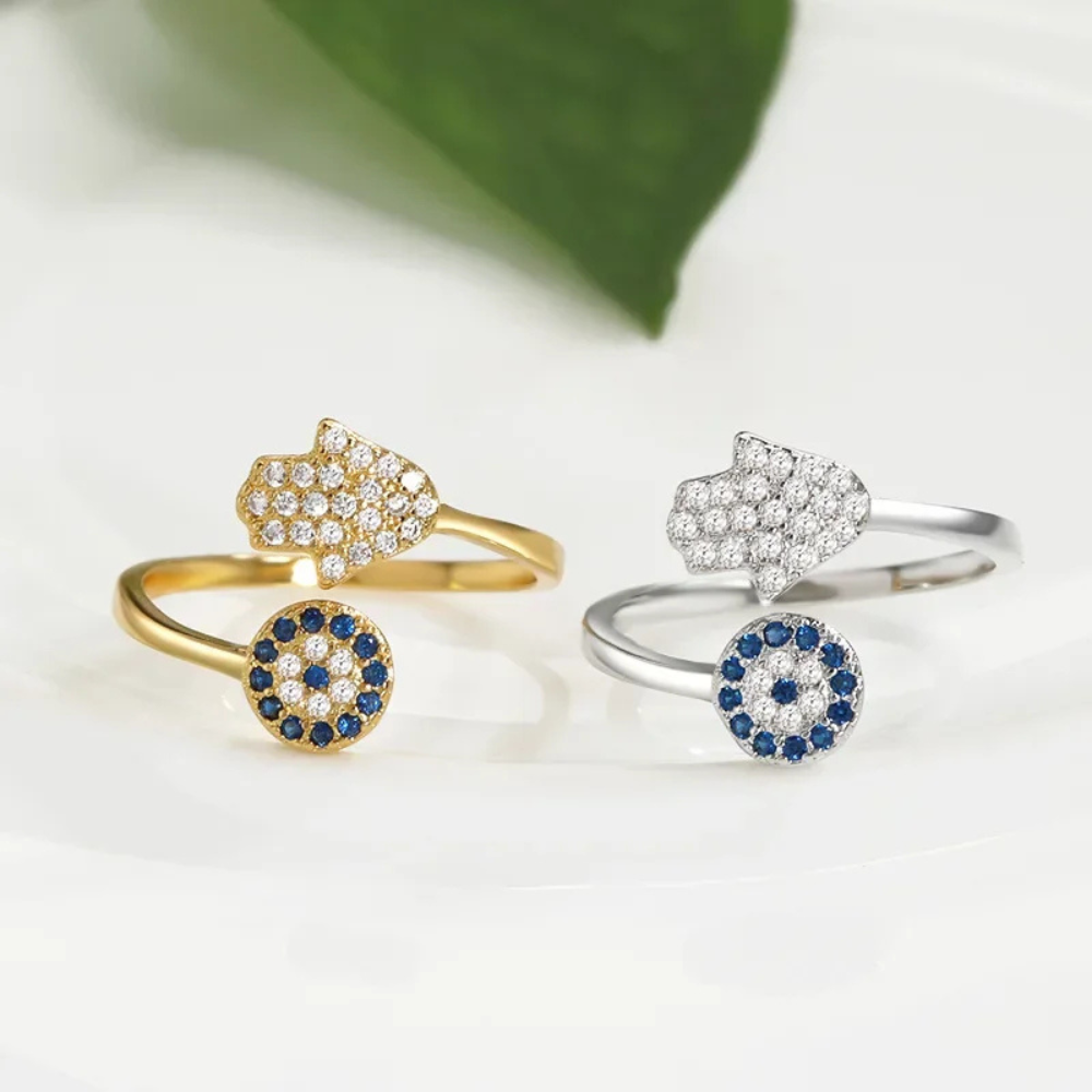 Bague Main de Fatma Cercle diamant