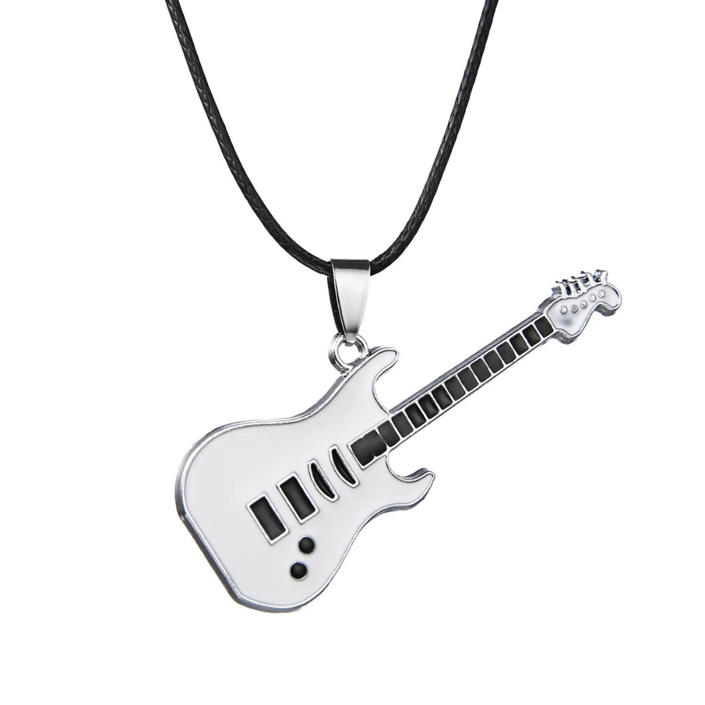 Collier Guitare blanche