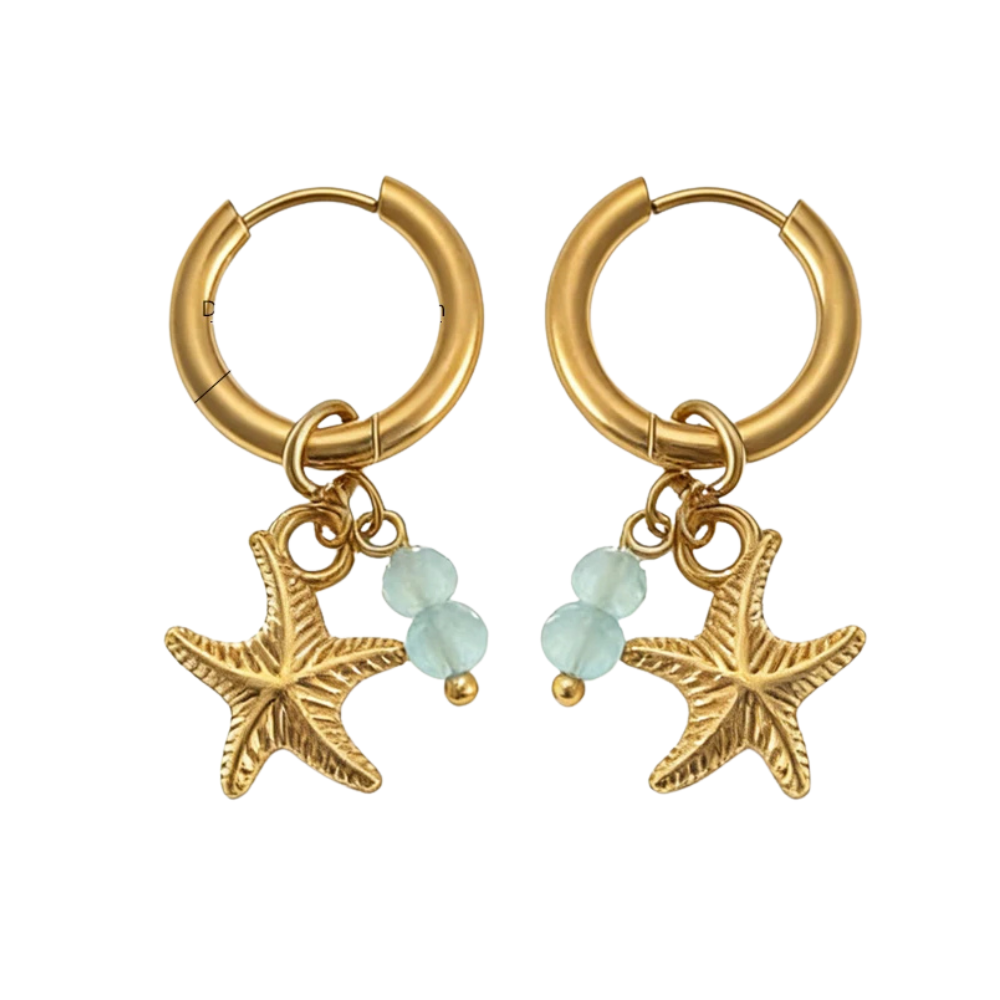 Boucles d'Oreilles Étoile de Mer Bohème