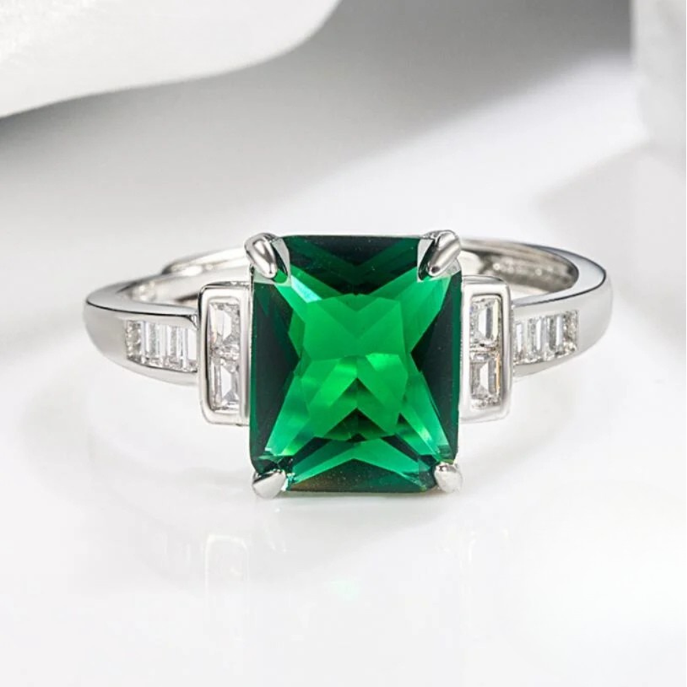 Bague Pierre Vert Émeraude